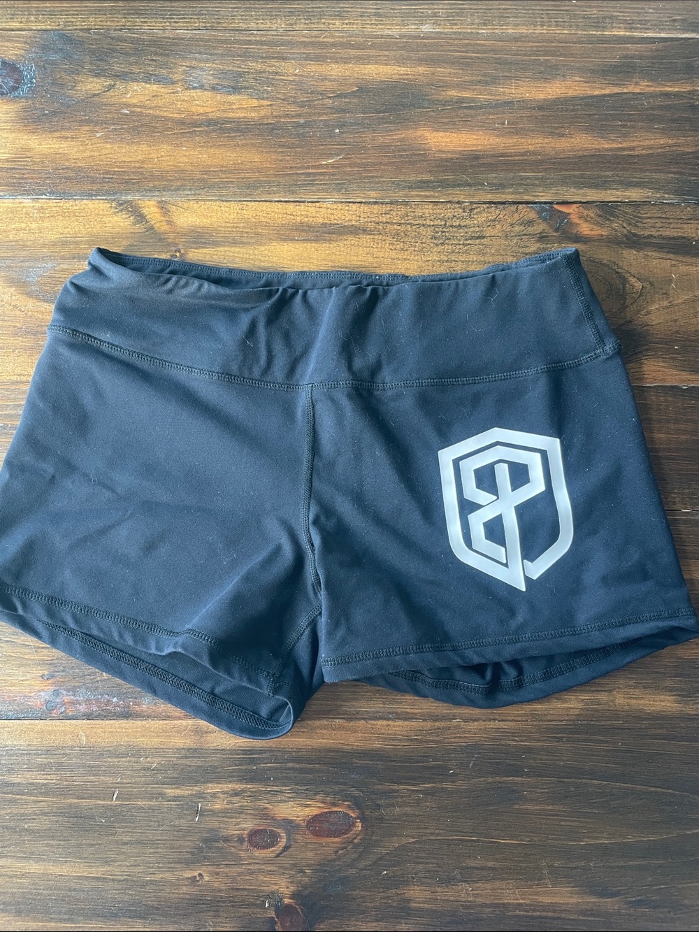 Born Primitive Black Women's Athletic Shorts with Reflective Logo